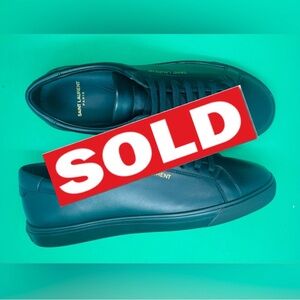 AUTHENTIC SAINT LAUREN ANDY LEATHER SNEAKERS
